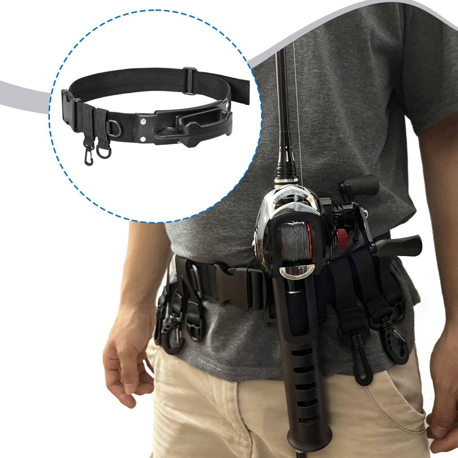Fishing Belt - ベルト釣り竿ホルダー多用途長さ調節可能なオーガナイザーアクセサリー
