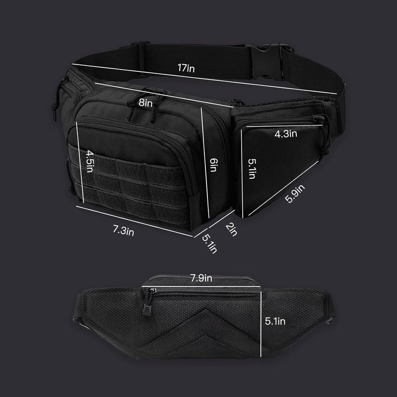 600Dオックスフォード製マルチポケットウエストパック、調節 - Fishing Belt のレビューと価格